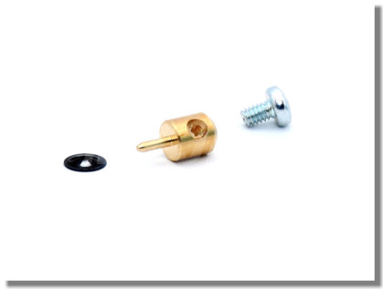 Micro screw-lock pushrod connector Snap 1 mm dia