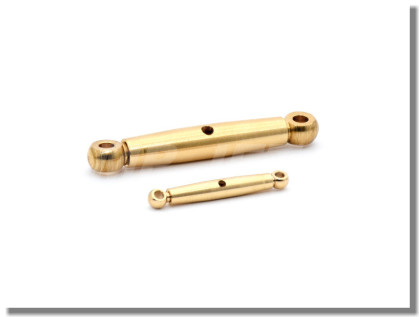 Solid brass turnbuckle M2 x 22/35